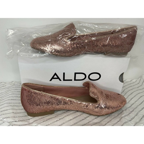 Aldos Thayllan-86 Gold Flats New In Box Size 6.5 - Picture 2 of 5